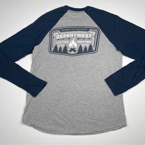 Buckle Dept West Raglan Tee Shirt Long Sleeve Outdoor Camping Comfy Lounge Med - Picture 7 of 12